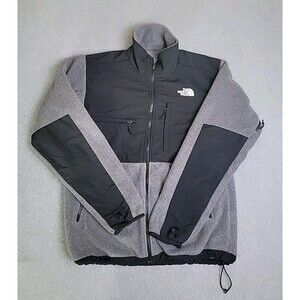 North‎ Face Denali Jacket Mens S Black Full Zip Pockets Fleece Embroidered Logo